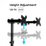 Monitor Stand Arm Dual HD LED TV Freestanding Mount Holder 2 Arm Display Desk Bracket V255-MONITOR-FREESTANDING