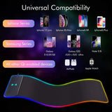 RGB Wireless 15W Oversized Charger Mouse Pad 800x300 MM Gaming Mouse Pad V255-MPAD-RGB15W