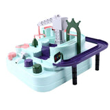 Rail Car Train Track Toys for Kids Boys Girls Xmas Gifts Racing Cars Mechanical Adventure Brain V255-TD101-C