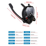 Snorkel Mask Safe Double Breathing System Full Face Snorkeling Anti Leak/Fog AU Small V255-YX-K3-BLACK-SM