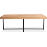 Petunia Coffee Table 120cm Elm Timber Wood Black Metal Leg - Natural V315-VOD-BOST-04