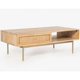 Martina Coffee Table 115cm Solid Mango Timber Wood Rattan Furniture V315-VOD-RAPH-05