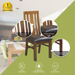 Birdsville PU Seat Dining Chair Set of 2 Solid Ash Wood Dining Furniture -Brown V315-VTO-008-MKII-2PC-KIT