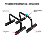 Steel Parallette Bars Push Up & Dip Workouts V63-822491