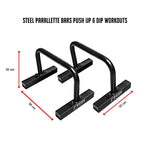 Steel Parallette Bars Push Up & Dip Workouts V63-822491