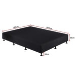 Palermo King Single Ensemble Bed Base Midnight Black Linen Fabric V63-823201