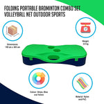 Folding Portable Badminton Combo Set Volleyball Net Outdoor Sports V63-823721
