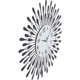 Large Modern 3D Crystal Wall Clock Luxury Art Metal Round Home Decor V63-824911