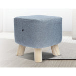 Fabric Ottoman Foot Stool Rest Pouffe Footstool Wood Storage Padded Seat V63-825501