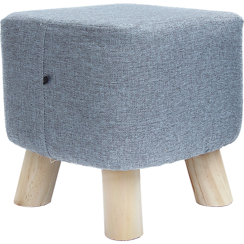 Fabric Ottoman Foot Stool Rest Pouffe Footstool Wood Storage Padded Seat V63-825501