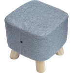 Fabric Ottoman Foot Stool Rest Pouffe Footstool Wood Storage Padded Seat V63-825501