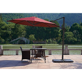 Outdoor Patio 4-Piece Cantilever Offset 3M Umbrella Base Stand Weight Water Sand V63-825831