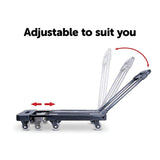 Foldable Hand Flatbed Trolley Cart 6 x 360 Degree Rotating Wheels with Maximum Load 200Kg V63-825941