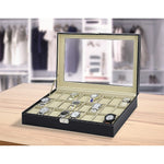 Watch Box - 24 Slot Luxury Display Case With Framed Glass Lid V63-826141