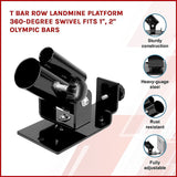 T Bar Row Landmine Platform 360-degree Swivel Fits 1", 2" Olympic Bars V63-826801