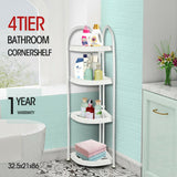Shower Corner Shelf White Caddy Bathroom Shelves Organiser Bath Storage Rack 4 V63-827131