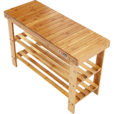 3 Tier Shoe Rack Bamboo Wooden Storage Shelf Stand Bench Cabinet Organiser V63-827791