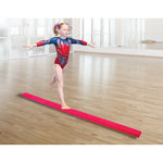 2.4m Gymnastics Folding Balance Beam Pink Synthetic Suede V63-827851