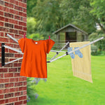 26m 5 Arm Wall Hang Mountable Clothes Airer Dryer Washing Line Bathroom Kitchen V63-828071