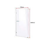 700 x 2000mm Frameless 10mm Safety Glass Shower Screen V63-828861