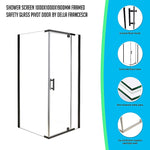 Shower Screen 1000x1000x1900mm Framed Safety Glass Pivot Door By Della Francesca V63-829171