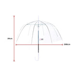 5x Clear Transparent Rain Walking Umbrella Parasol PVC Dome Wedding Party Favour V63-831651