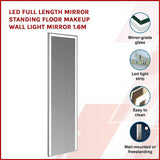 LED Full Length Mirror Standing Floor Makeup Wall Light Mirror 1.6M V63-833711