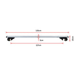 Universal Car Top Roof Rail Rack Cross Bar Aluminium Lockable 1350MM V63-834071