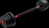 30kg Adjustable Rubber Dumbbell Set Barbell Home GYM Exercise Weights V63-834271