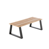 Trapezium-Shaped Table Bench Desk Legs Retro Industrial Design Fully Welded - Black V63-834821