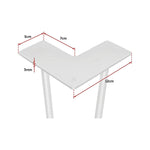 Set of 4 Industrial Retro Hairpin Table Legs 12mm Steel Bench Desk - 41cm White V63-835021