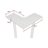 Set of 4 Industrial Retro Hairpin Table Legs 12mm Steel Bench Desk - 71cm White V63-835031