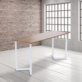 V Shaped Table Bench Desk Legs Retro Industrial Design Fully Welded - White V63-835161