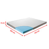 Palermo Queen Memory Foam Mattress Topper Cooling Gel Infused CertiPUR Approved V63-835381