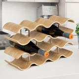 Wooden Wave Wine Rack/Creative Home Grape Wine Holder Shelf Cabinet/Bottle Rack V63-835691