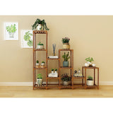 Indoor Outdoor Garden Plant Stand Planter Flower Pot Shelf Wooden Shelving - 12 Shelves V63-836011