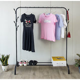 Closet Organizer Metal Garment Rack Portable Clothes Hanger Storage Shoes Rack Black V63-836111