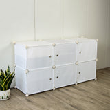 White Cube DIY Shoe Cabinet Rack Storage Portable Stackable Organiser Stand V63-836171