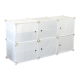White Cube DIY Shoe Cabinet Rack Storage Portable Stackable Organiser Stand V63-836171