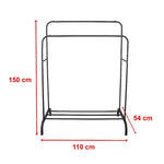 Heavy Metal Double Clothes Rail Hanging Rack Garment Display Stand Storage Shelf V63-836211