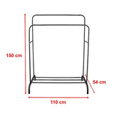 Heavy Metal Double Clothes Rail Hanging Rack Garment Display Stand Storage Shelf V63-836211