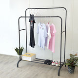 Heavy Metal Double Clothes Rail Hanging Rack Garment Display Stand Storage Shelf V63-836211