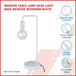 Modern Table lamp Desk Light Base Bedside Bedroom White V63-836891