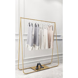 Gold Clothing Retail Shop Commercial Garment Display Rack V63-837021