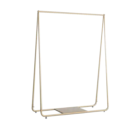 Gold Clothing Retail Shop Commercial Garment Display Rack V63-837021