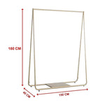 Gold Clothing Retail Shop Commercial Garment Display Rack V63-837021