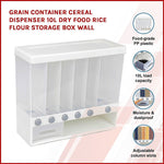 Grain Container Cereal Dispenser 10L Dry Food Rice Flour Storage Box Wall V63-837351