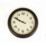 Classic Wall Clock Silent Non-Ticking Quartz Battery Operated Luxury Wood V63-838731