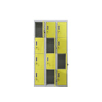 12-Door Locker for Office Gym Shed School Home Storage - Standard Lock with 2 Keys V63-838931