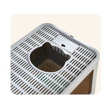 Jumbo Hooded Cat Litter Box Tray Pet Kitty Toilet for Large Cats w Hair Grooming V63-839211